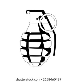 Icono de diseño simple de la granada de la silueta de la historieta Digital