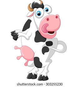 Cartoon silly cow 