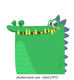 Cartoon Silly Crocodile Smiling Vector Illustration Stock Vector ...