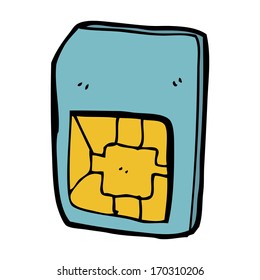 tarjeta sim de dibujos animados
