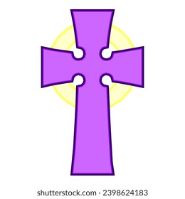 cartoon simple cross symbol vector