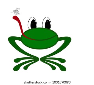 Cartoon simple frog
