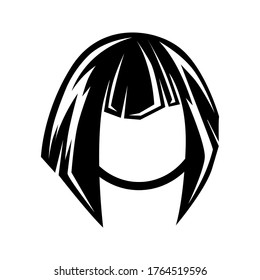 Cartoon Simple Hairstyle Icon Vector