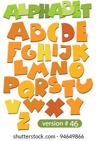 cartoon simple letters