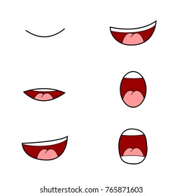 Cartoon Simple Smile Set Vector Symbol Stock Vector (Royalty Free ...