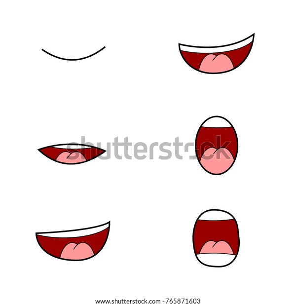 Cartoon Simple Smile Set Vector Symbol Stock Vector (Royalty Free ...