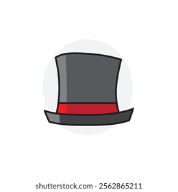 Cartoon simple top hat vector illustration