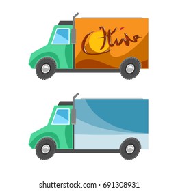 cartoon simple trucks