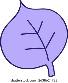 cartoon of a simple yet magnificent leaf in bright neon colors