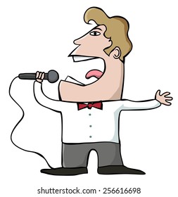 Cartoon Singer Stock Vector (Royalty Free) 256616698 | Shutterstock