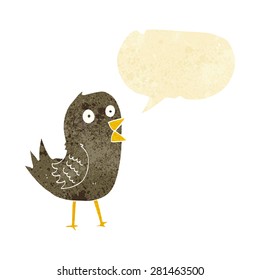 cartoon singing bird