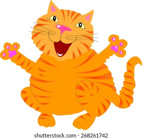 A cartoon singing cat