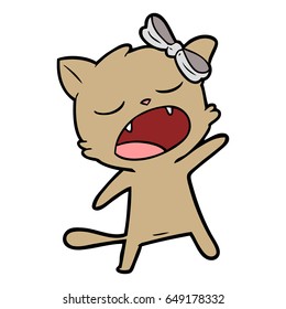 cartoon singing cat