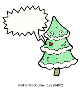 cartoon singing christmas tree