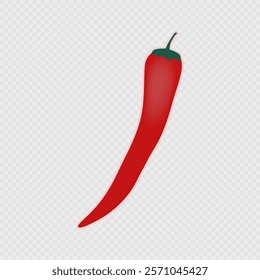 Cartoon single pepper. Vector illustration.