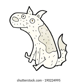 perro sentado en caricatura