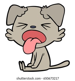 cartoon sitting dog