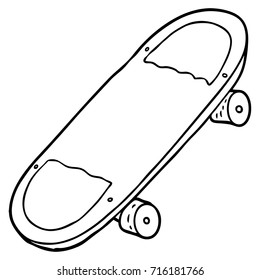 patineta de dibujos animados