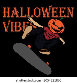 Cartoon skateboarding for halloween event