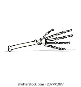 cartoon skeleton hand