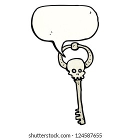 clave del esqueleto de caricatura