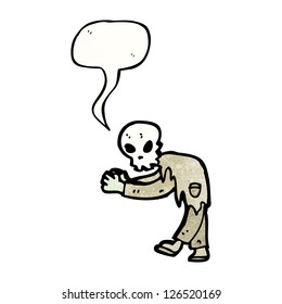 cartoon skeleton zombie