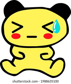  Cartoon Sketch bear with transparent background 
