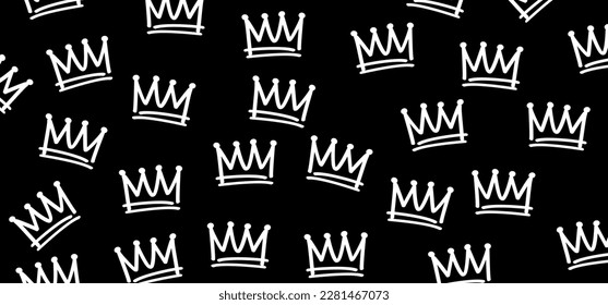 Cartoon sketch crown. Graffiti crown icon, Queen or king crowns. Royal imperial coronation symbols, monarch majestic jewel tiara icons. Prins en prinses, diadems or diamond crowns, cap