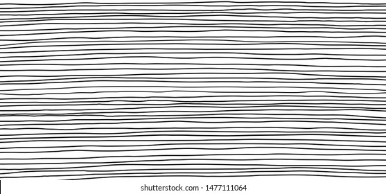 Cartoon sketch hand drawn line pattern. Horizontal, geometric seamless background. Drawing striped texture. Vector black comic brush stroke, grunge strokes. Pencil brushes.