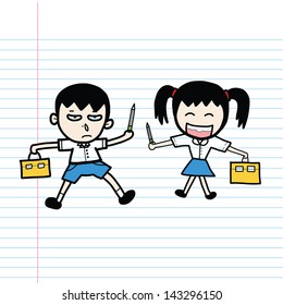 cartoon sketch  hand drawn for use