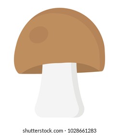 
Cartoon sketch of Mushroom, flat icon
