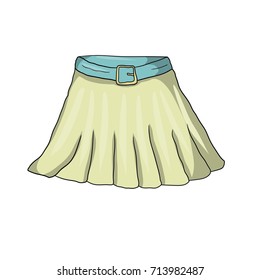 Cartoon Skirt Yellow Stock Vector (Royalty Free) 713982487 | Shutterstock