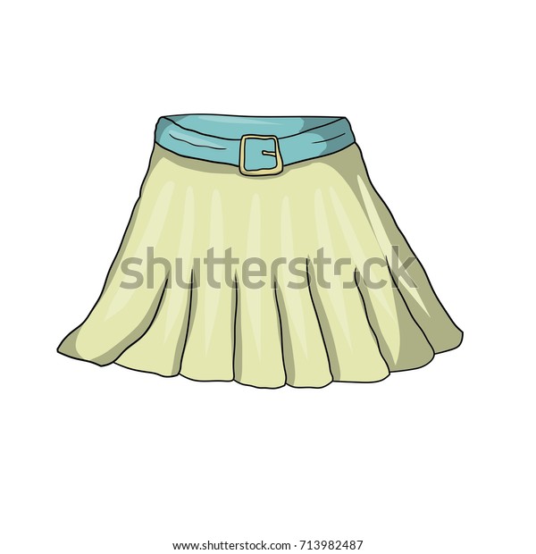 Cartoon Skirt Yellow Stock Vector (Royalty Free) 713982487