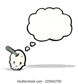 cereza de cráneo de caricatura