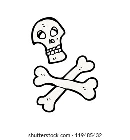 cartoon skull and crossbones cartoon