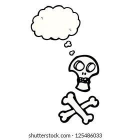Karikaturenkörper und Kreuzknochen