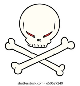 cartoon skull and crossbones