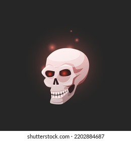 Cartoon skull. Dark magic. Halloween.
