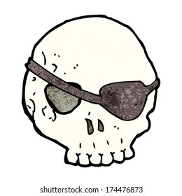 Cartoon Skull With Eye Patch