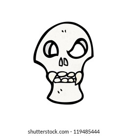 cartoon skull with fangs