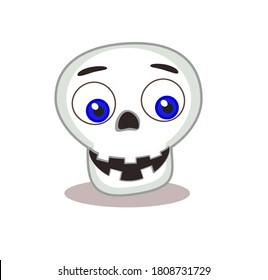 Calavera de caricatura para el vector de Halloween