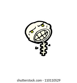cartoon skull head