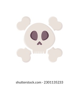 Cartoon Skull Icon Vektordesign.