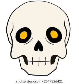 Cartoon skull illustration for Halloween