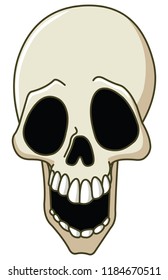 Cartoon skull laughing