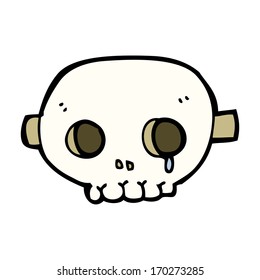 máscara de crânio de desenho animado