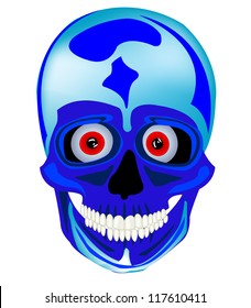 Cartoon skull of the person
