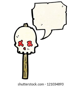 cartoon skull sign post