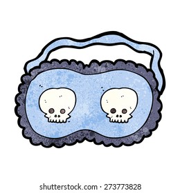 máscara de cráneo de dibujos animados