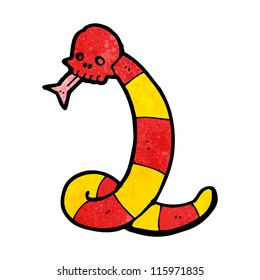 serpiente de cráneo de caricatura